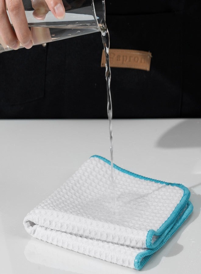 POLYTE Ultra Premium Microfiber Kitchen Dish Cloth Waffle Weave, 6 Pack (12x12 in, White) - Image 5