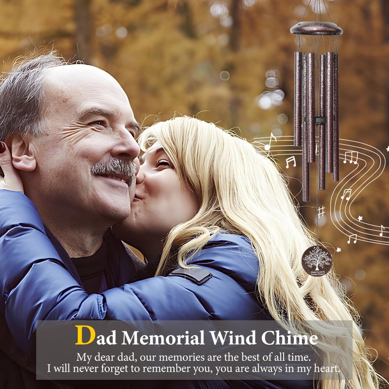 Synhonty Memorial Gifts for Loss of Dad, 25'' Memorial Wind Chimes for Loss of Father, Sympathy Gifts for Lose of Dad Father, Bereavement/Condolence/Remembrance Gifts - Image 2
