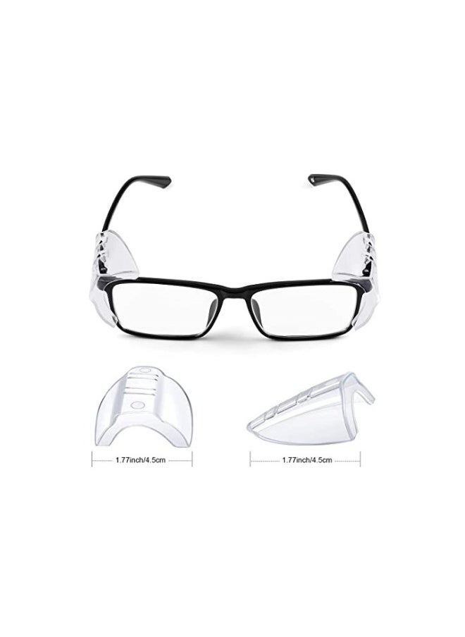 Generic Side Shields for Eyeglasses Transparent Prescription Glasses, Safety Shields For Prescription Glasses,Slip on Clear Shields,Fits Small to Medium Eyeglasses Frames Protect(10 Pairs)  - Image 2