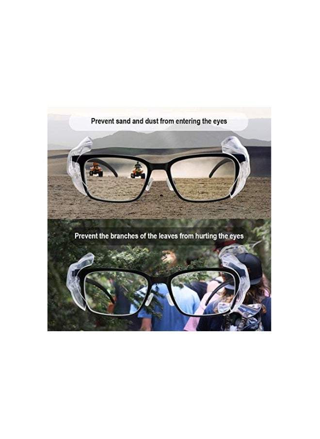 Generic Side Shields for Eyeglasses Transparent Prescription Glasses, Safety Shields For Prescription Glasses,Slip on Clear Shields,Fits Small to Medium Eyeglasses Frames Protect(10 Pairs)  - Image 5
