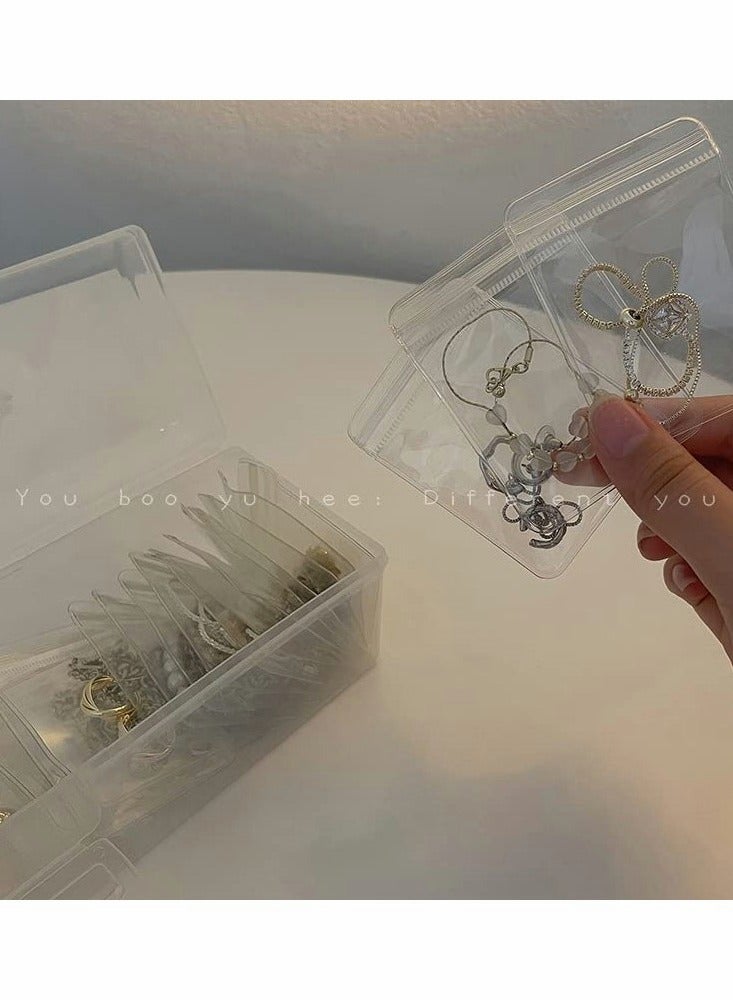 Compact Jewelry Organizer with 30 Clear Bags for Easy Storage - Image 3