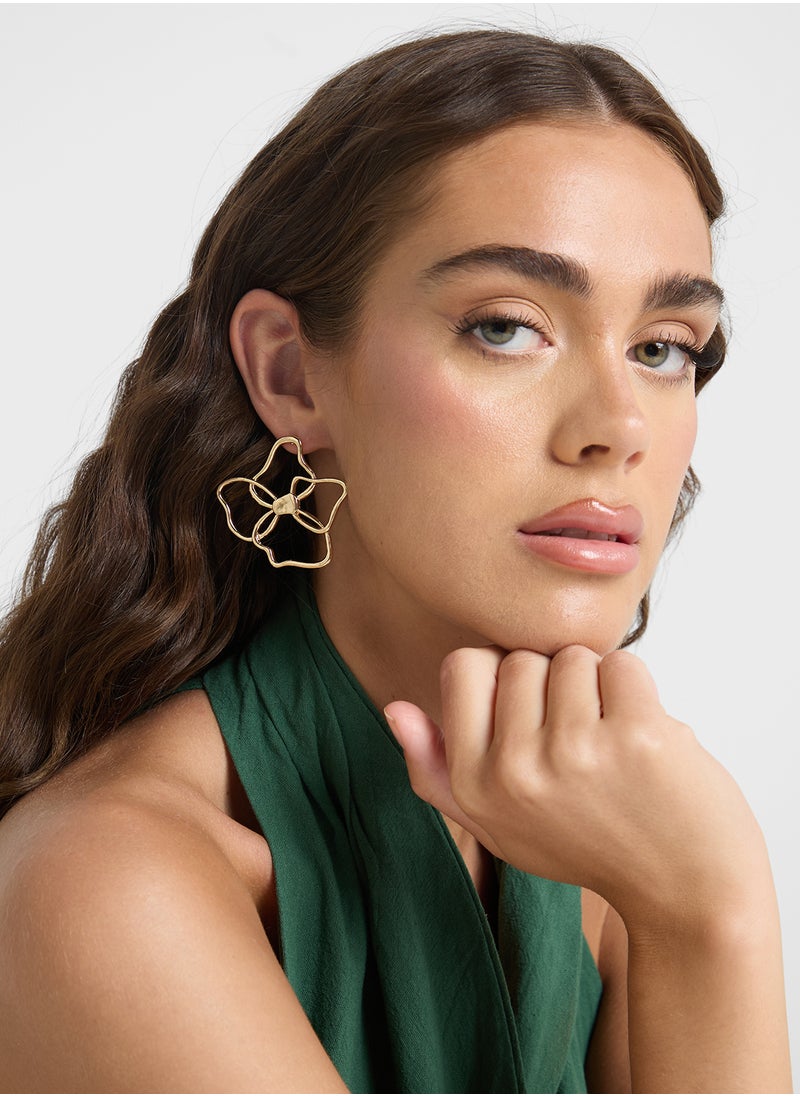 Ginger - Oversized Floral Earrings - Image 1