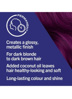 Schwarzkopf LIVE Urban Metallics Vibrant Long Lasting Permanent Purple Hair Dye Infused with Coconut Oil for Shiny Hair Amethyst Chrome U69  - Image 4