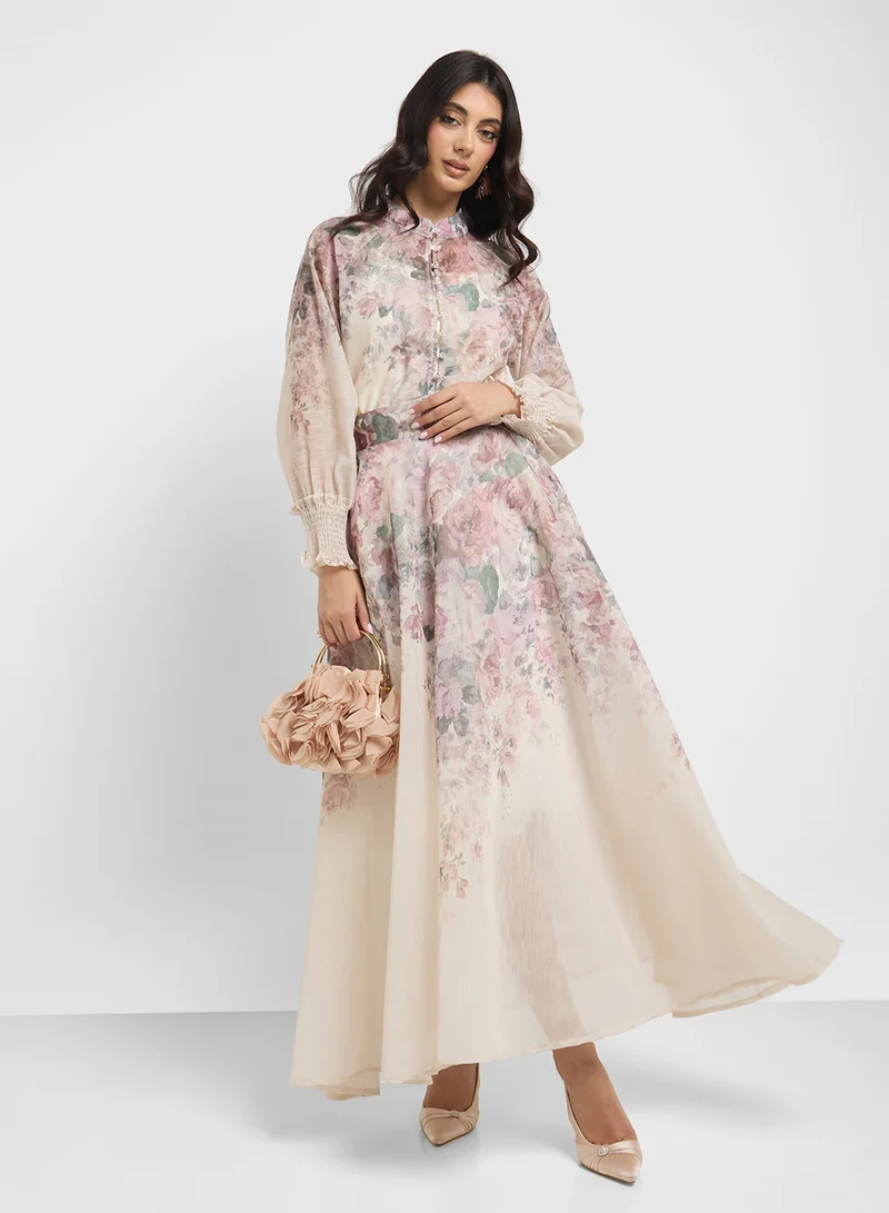ايلا Floral Print Top & Skirt Set
