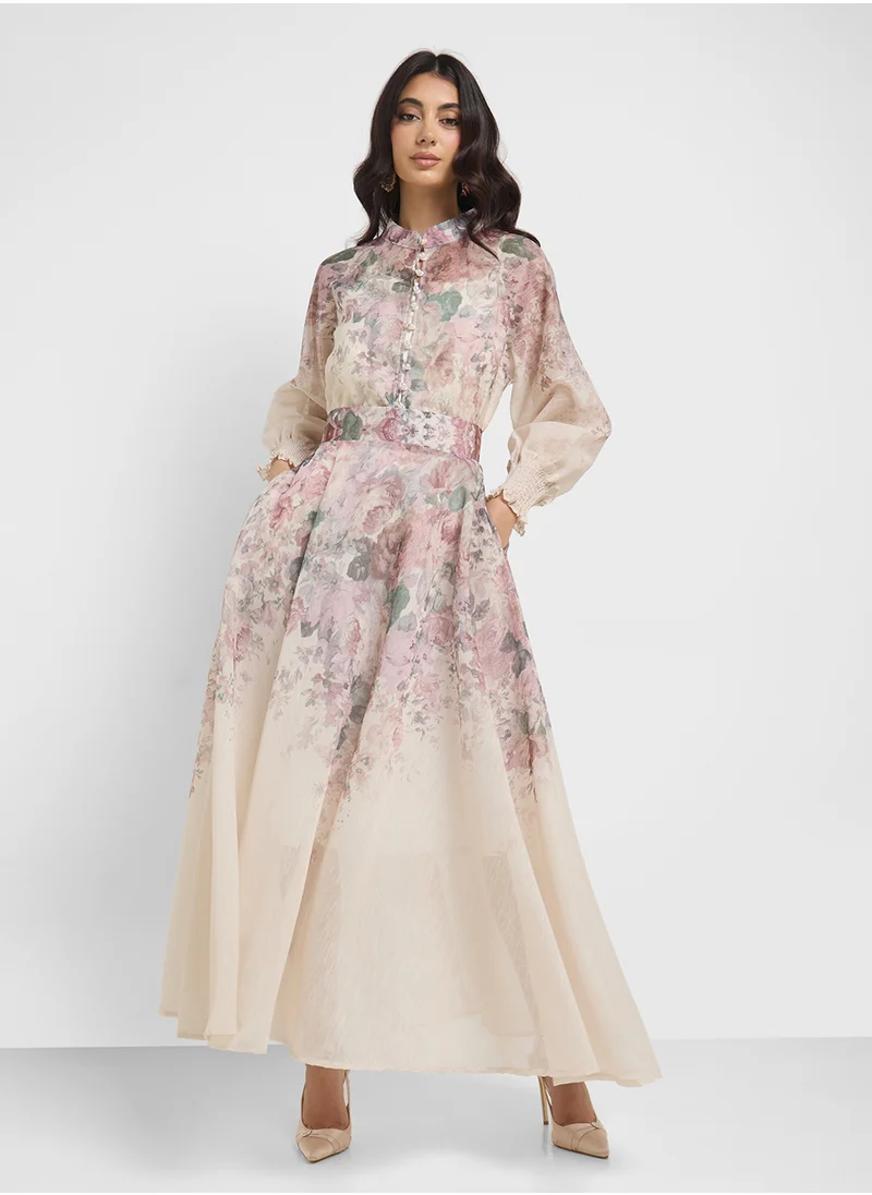 ايلا Floral Print Top & Skirt Set