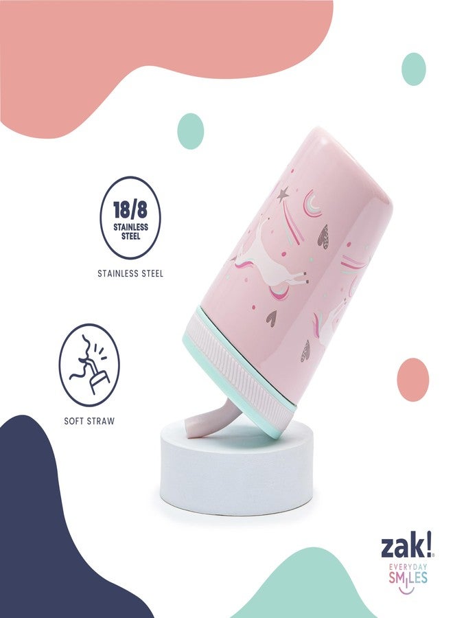 زاك ديزاينز طقم أكواب يونيكورن كيلسو من زاك ديزاينز، غطاء محكم الإغلاق مانع للتسرب مع ماصة، مجموعة للأطفال تتضمن أكواب بلاستيكية وأخرى من الفولاذ المقاوم للصدأ مع ماصة إضافية، طقم من 3 قطع، خالٍ من مادة BPA - Image 5