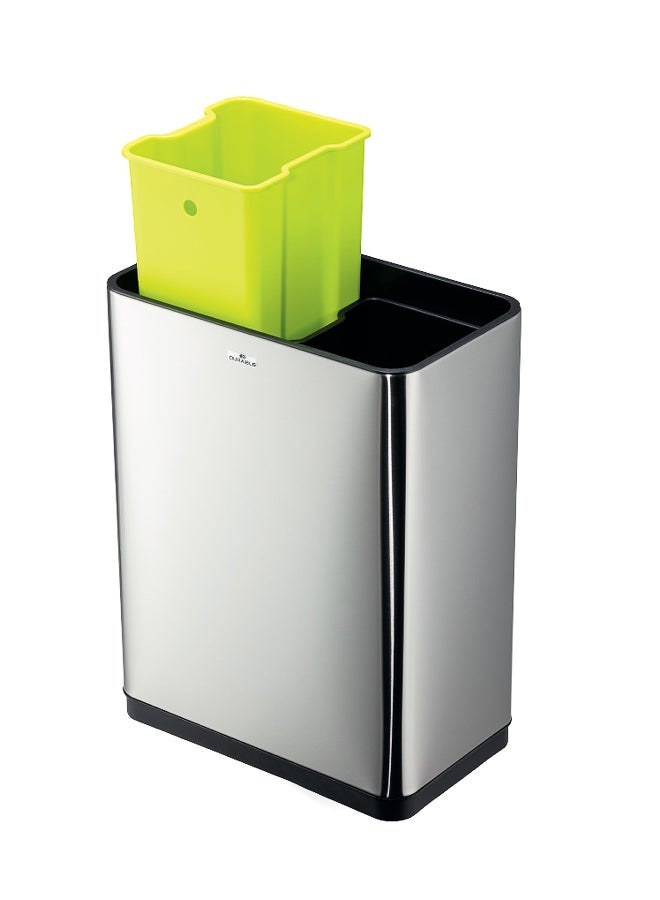 Durable Touchless Sensor Waste Bin | 40 L (2×20 L) Double Compartment, Stainless-Steel Anti-Fingerprint Body, Soft-Close Lid, Rectangular Kitchen & Office Bin, Made in Germany - Image 2