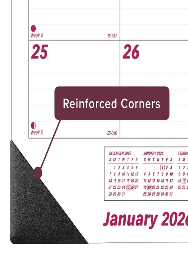 براونلاين تقويمات مكتبية شهرية من براونلاين لعام 2026، مقاس 22 × 17 بوصة، عبوة من خمسة تقاويم، من يناير إلى ديسمبر، باللغة الإنجليزية، لون عنابي/أبيض - Image 5
