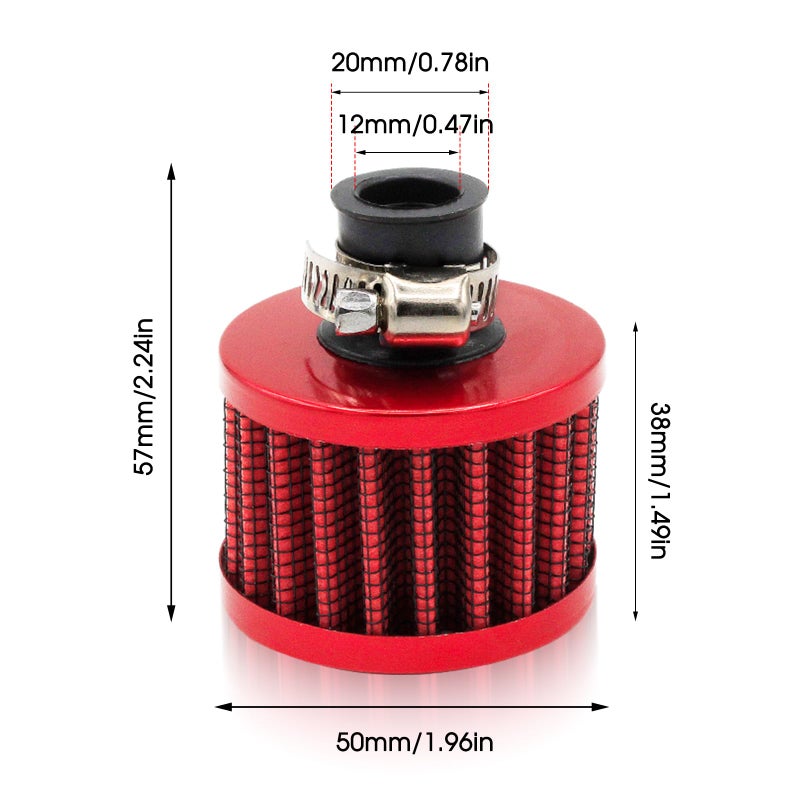 KTUMININV 212cc Air Filter Valve Cover Breather Filter for Predator 196cc 6.5hp Coleman CT200U BT200X CT200U-EX Baja Warrior MB200 GX160 GX200 Mini Bike Go kart Performance Parts - Image 5