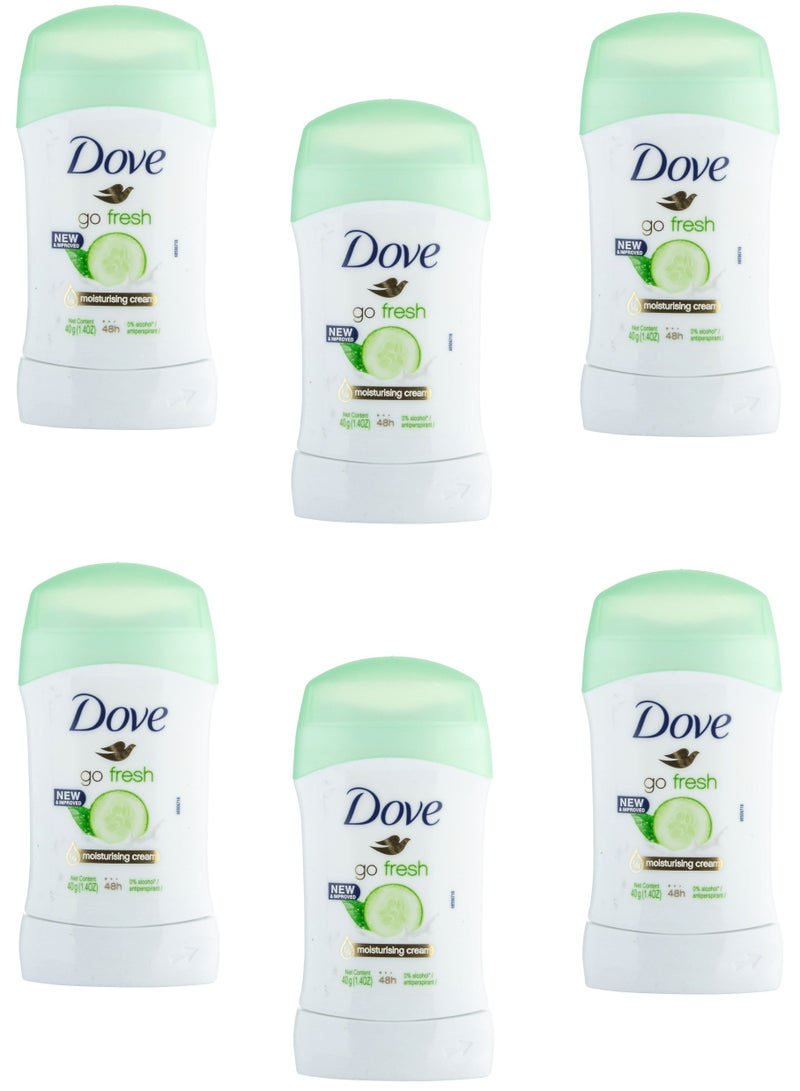 دوف مزيل عرق دوف ستيك برائحة الخيار والشاي الأخضر، ٤٠ غرام | حماية طويلة الأمد من العرق والرائحة الكريهة | عناية منعشة ولطيفة للإبطين