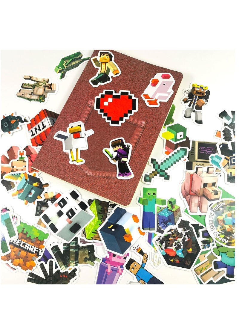 AirYoung 50 Pieces My World Stickers Decals Set for Kids Adults, Waterproof Pixel Miner Crafting Gaming Stickers for Kid Game Reward,Water Bottles, Laptop Decor,Video Game Themed Party Favor Supplies - Image 4