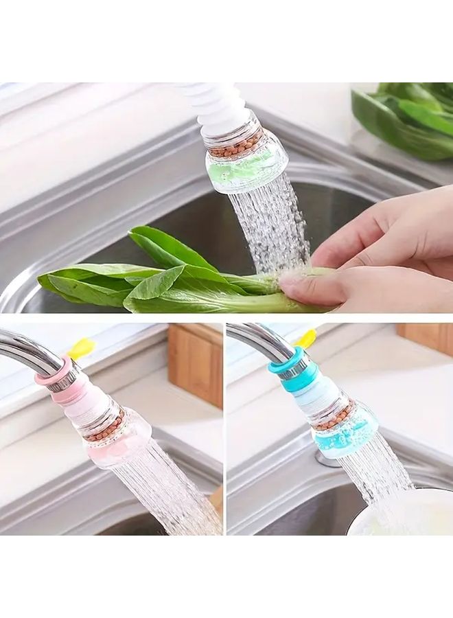 Pink Rotating Faucet Filter Extender No Power Needed Easy Install Water Saving Tap Nozzle - Image 3