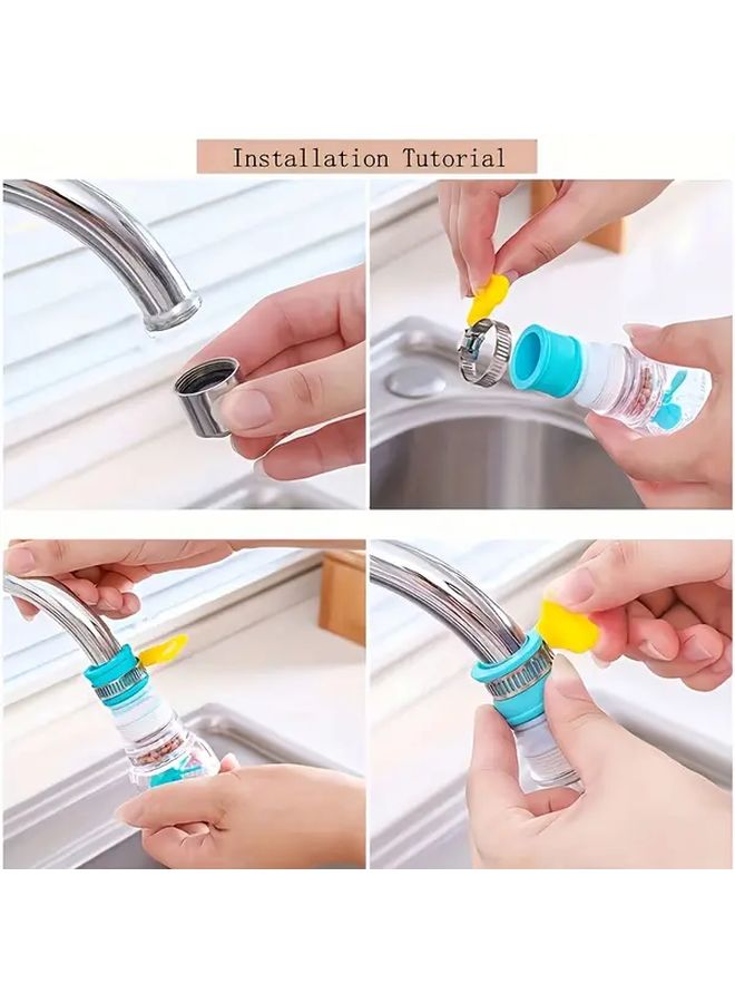 Pink Rotating Faucet Filter Extender No Power Needed Easy Install Water Saving Tap Nozzle - Image 5