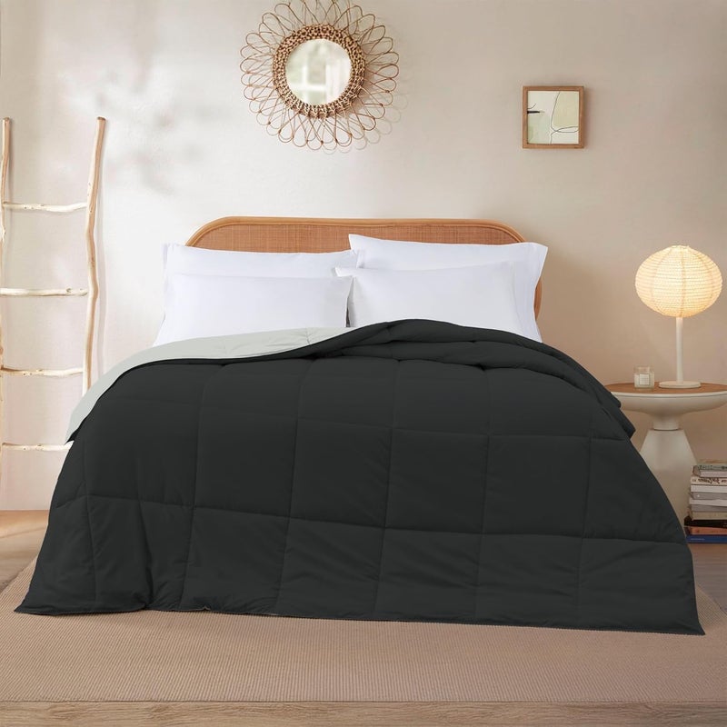 Modern Threads Down Alternative Reversible Comforter Black/Silver Twin - Image 2