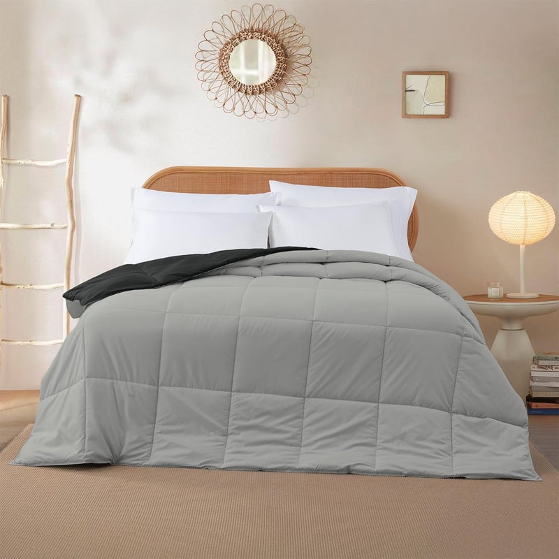 Modern Threads Down Alternative Reversible Comforter Black/Silver Twin - Image 3