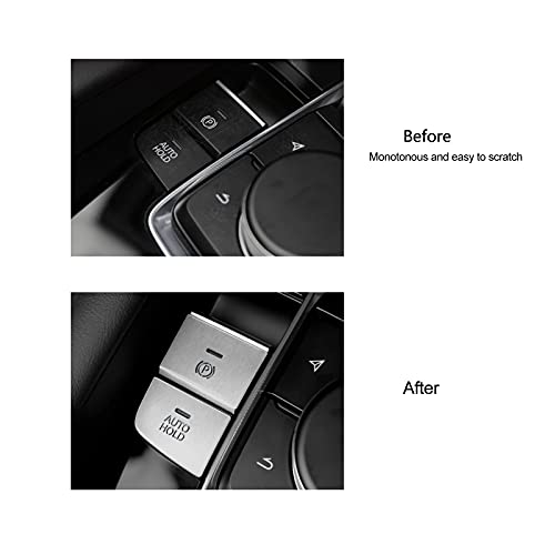 ANFOKAS 8pcs Compatible with Mazda 3 CX-30 CX-50 Accessories 2025 2024 2023 2022 2021 2020 Car Center Console Cover Gears Gear Panel Gear Shift Knob Button Cover Trims -Silver - Image 3