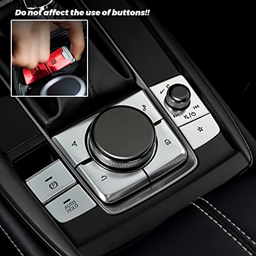 ANFOKAS 8pcs Compatible with Mazda 3 CX-30 CX-50 Accessories 2025 2024 2023 2022 2021 2020 Car Center Console Cover Gears Gear Panel Gear Shift Knob Button Cover Trims -Silver - Image 2