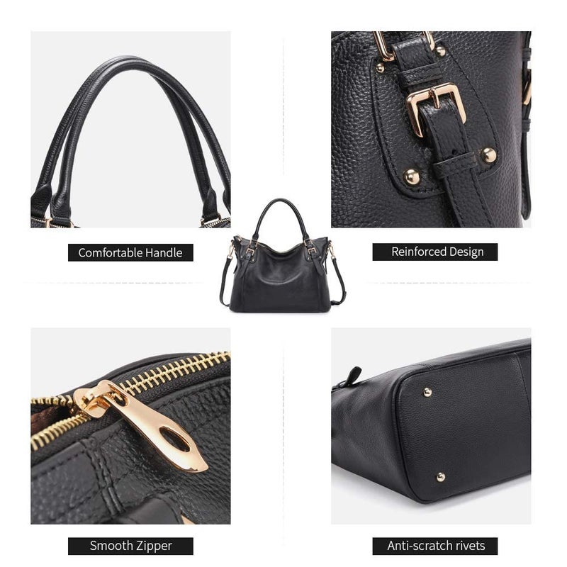 Kattee Leather Handbags Tote Shoulder Bag for Woman Satchel Designer Purse Top Handles Crossbody Bag Large Capacity - Image 5