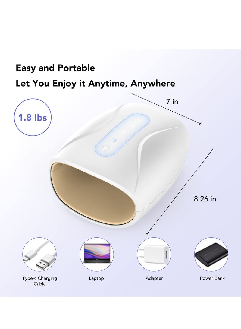 SYOSI Electric Hand Massager Cordless 3 Levels Pressure 2 Gear Heating Rechargeable Hand Massager for Arthritis and Carpal Tunnel Finger Numbness Pain Relief - Image 3