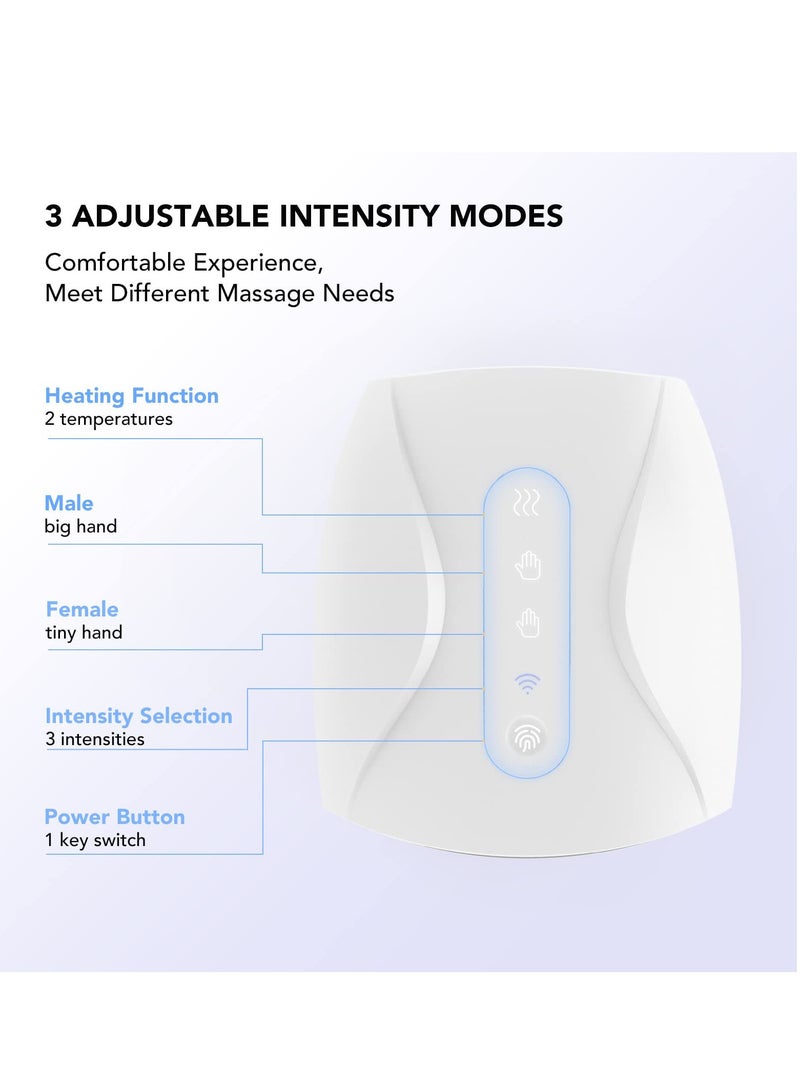 SYOSI Electric Hand Massager Cordless 3 Levels Pressure 2 Gear Heating Rechargeable Hand Massager for Arthritis and Carpal Tunnel Finger Numbness Pain Relief - Image 2