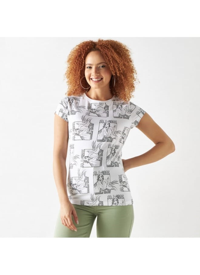 SP Characters - Orihime Inoue Print Round Neck T-shirt with Short Sleeves - Image 1