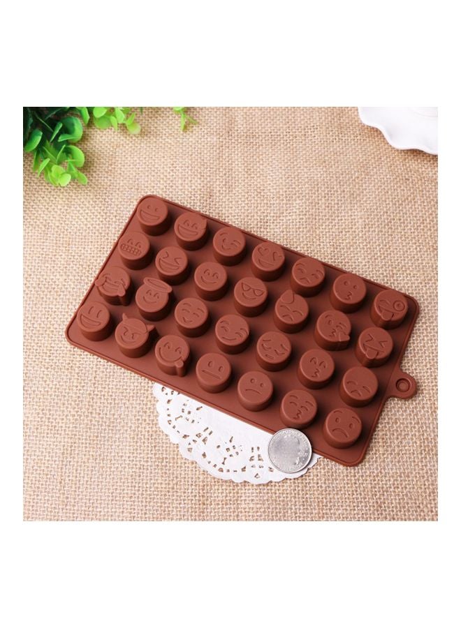 Emoji Expression Chocolate Mould Brown 198x109mm - Image 4