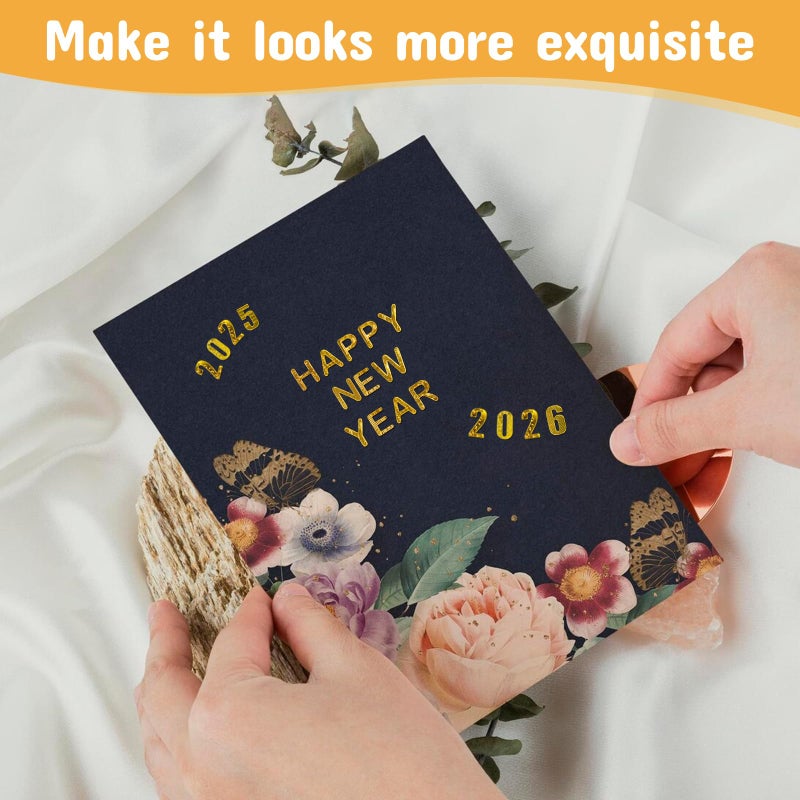 Aixoom 7 Sheets Gold Number Stickers Small Gold Glitter Number Sticker Self Adhesive for Graduation Cap Decoration Gift Scrapbooks Greeting Cards Arts Craft - Image 5