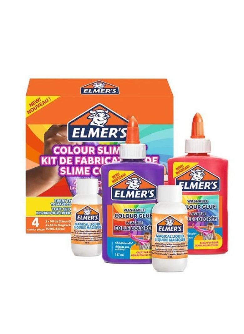 Elmers 4- Piece Colour Slime Kit Multicolour - Image 1