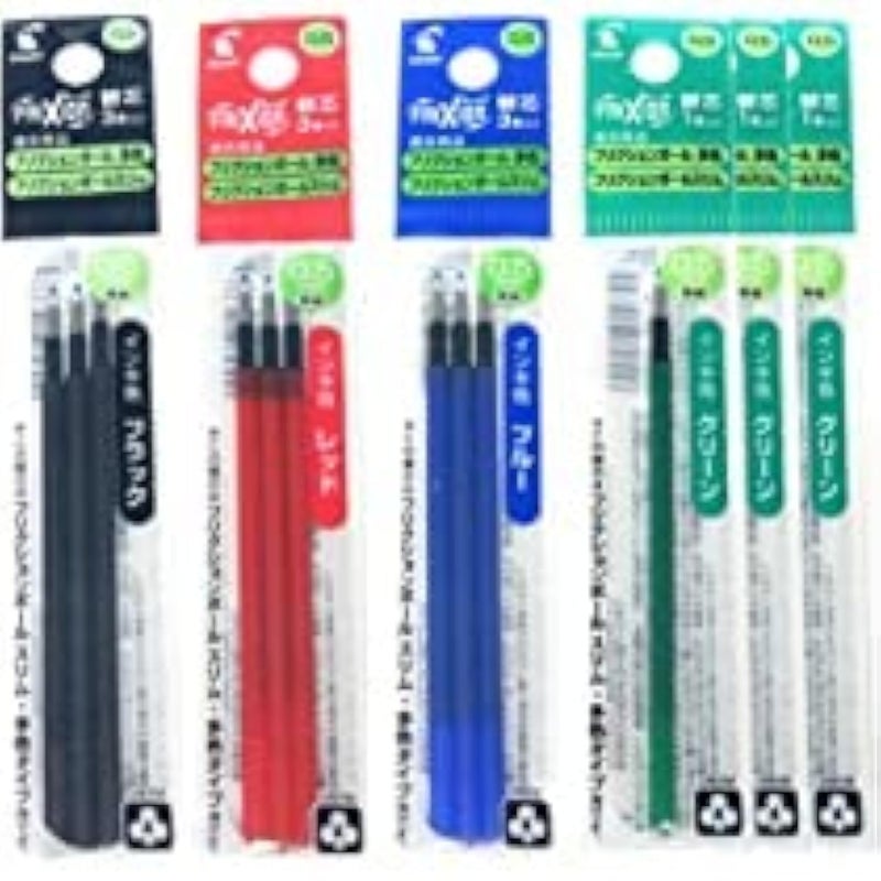 Pilot Gel Ink Refills for FriXion Ball 4 Gel Ink Multi Pen, 0.5mm, Black/Blue/Red/Green Ink, 6 Packs 12 refills total Value Set - Image 4