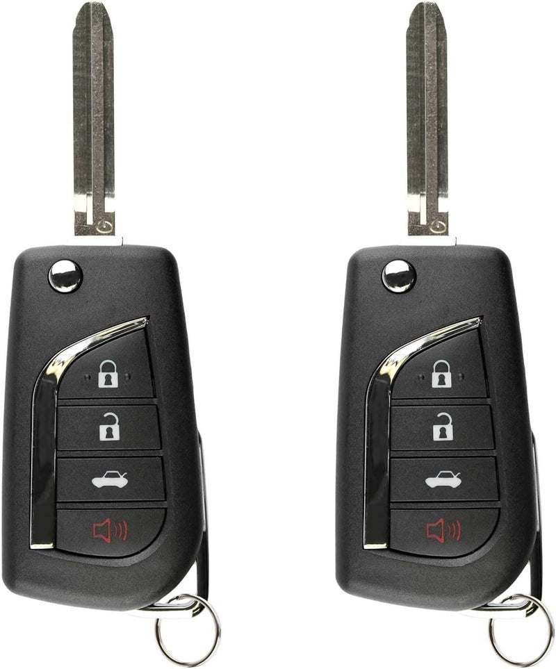 KeylessOption 2X Keyless Entry Remote Car Key Fob Control for Toyota Camry (2018-2022) - Image 1