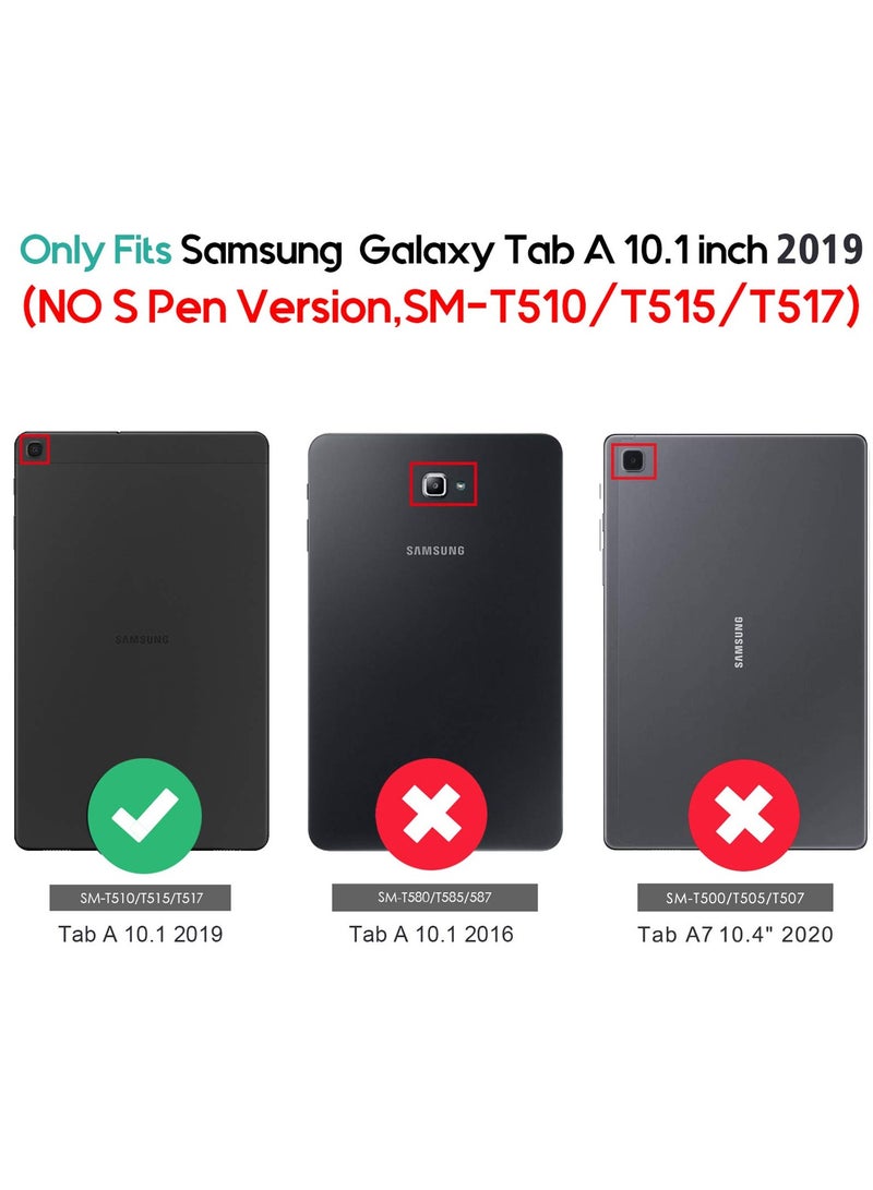 Procases Galaxy Tab A 10.1 Inch Case Slim Lightweight Stand Shell Cover Black - Image 2