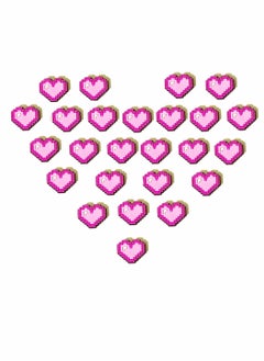 Excefore Shoe Decoration Charms, 25 Pcs Heart Charm for Crocs Accessories, Hole Hole Shoe Buckle Party Favors ​Mini Charm Bracelet Wristband Decoration for Nurse Adults Men Women Kid  - Image 1