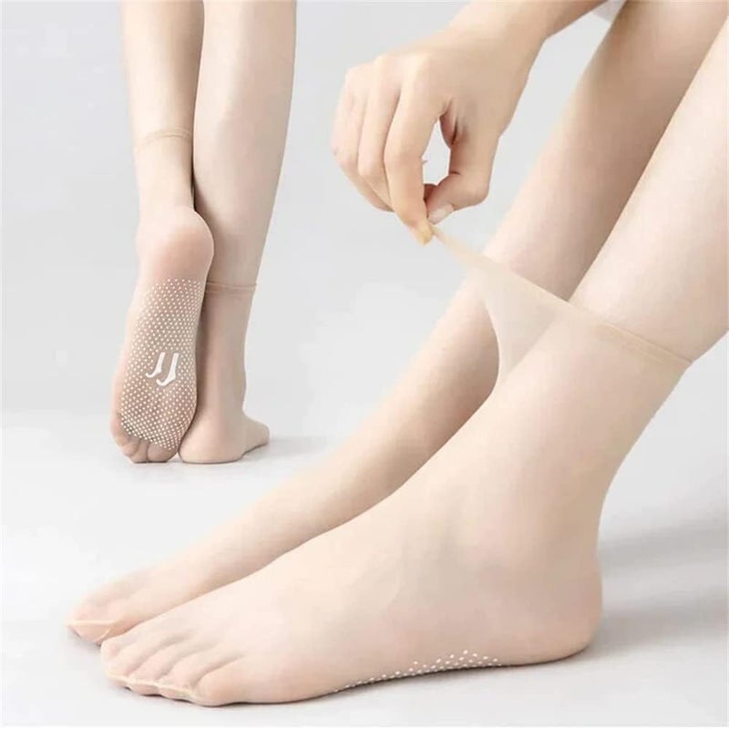 invisible, Slip-resistant Crystal Silk Socks, Invisible Silk Socks, Silk Sheer Ankle Socks for Women - Image 5