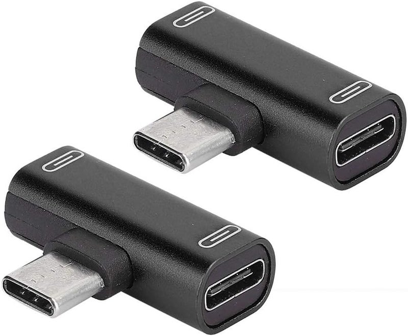 klarako Stable Transmission Aluminum Type-C USB-C Splitter Audio Charger, 2-Piece Adapter, 2-in-1 Converter, for Nubia(Black) - Image 4