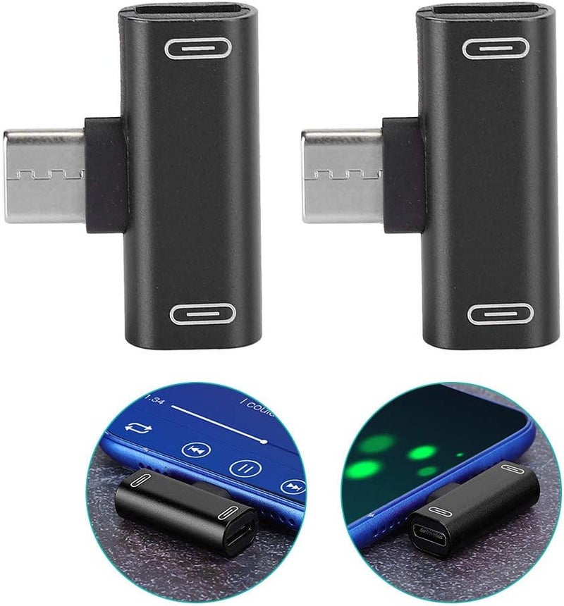 klarako Stable Transmission Aluminum Type-C USB-C Splitter Audio Charger, 2-Piece Adapter, 2-in-1 Converter, for Nubia(Black) - Image 5