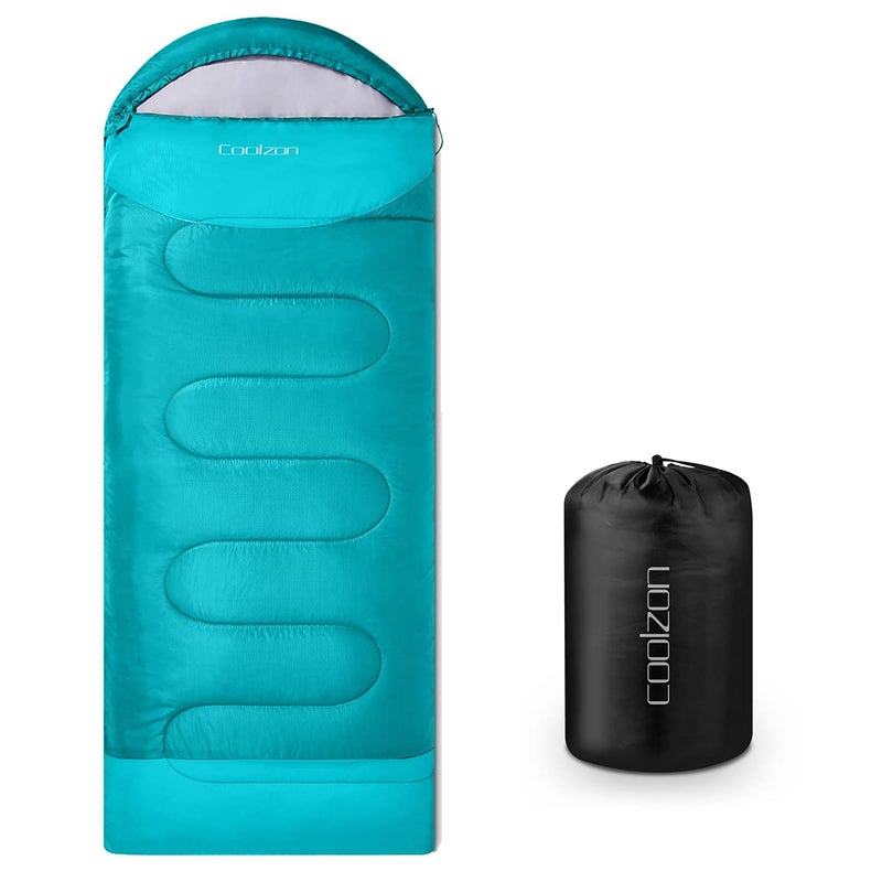 Coolzon Lightweight Backpacking Sleeping Bag for Adults Boys and Girls, Cold Weather Kids Sleeping Bag for All Season Hiking & Camping - Image 1