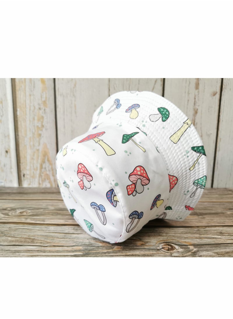 Excefore - Bucket Hat, Fashion Mushroom Pattern Hat, Reversible Summer Sun Cap for Women Men Outdoor Travel - Image 1