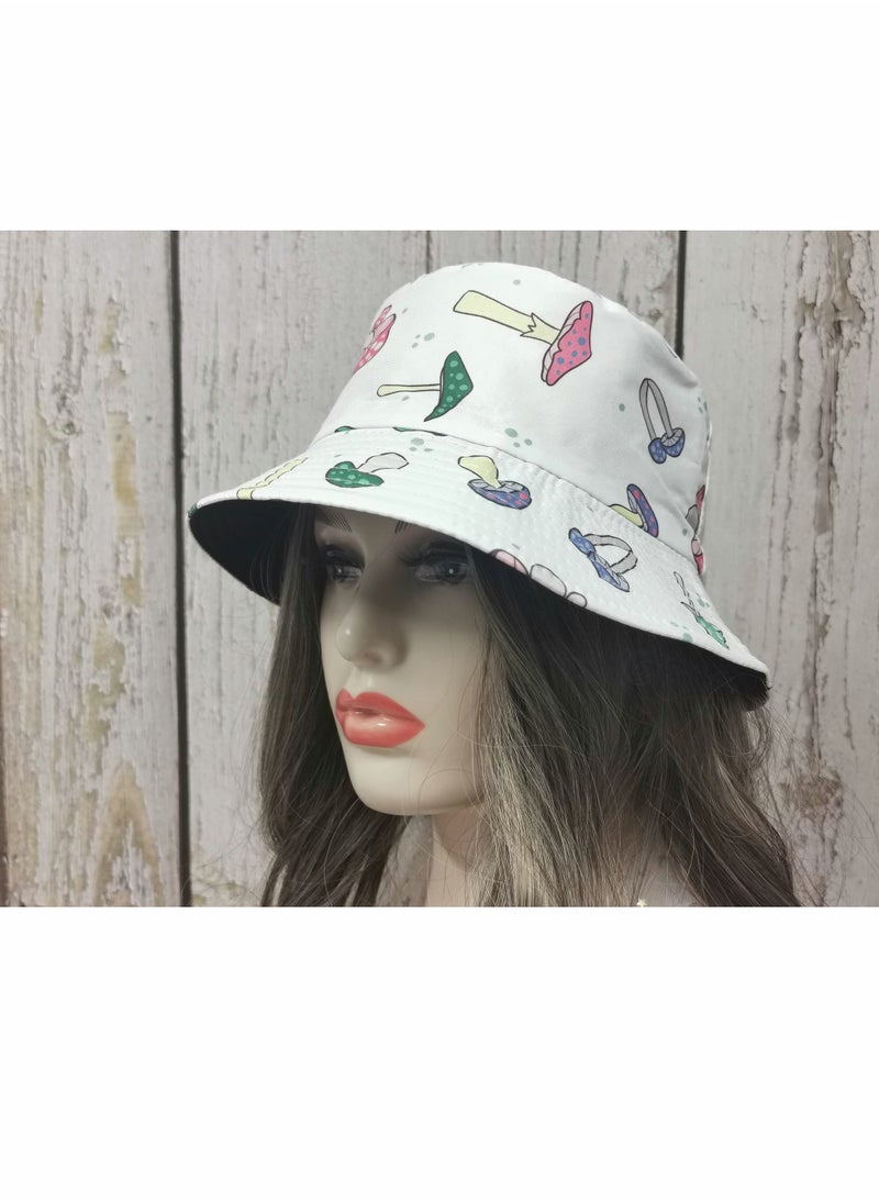 Excefore - Bucket Hat, Fashion Mushroom Pattern Hat, Reversible Summer Sun Cap for Women Men Outdoor Travel - Image 1
