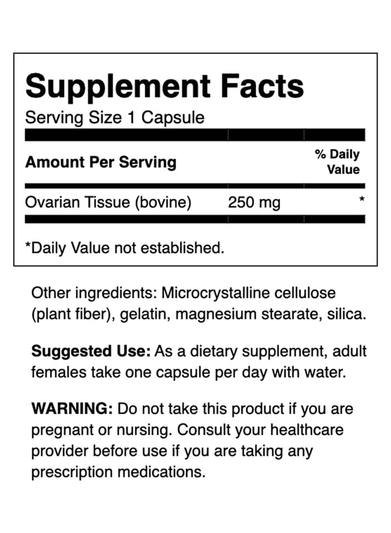 SWANSON Ovarian Glandular Capsules 250 Mg 60 - Image 2