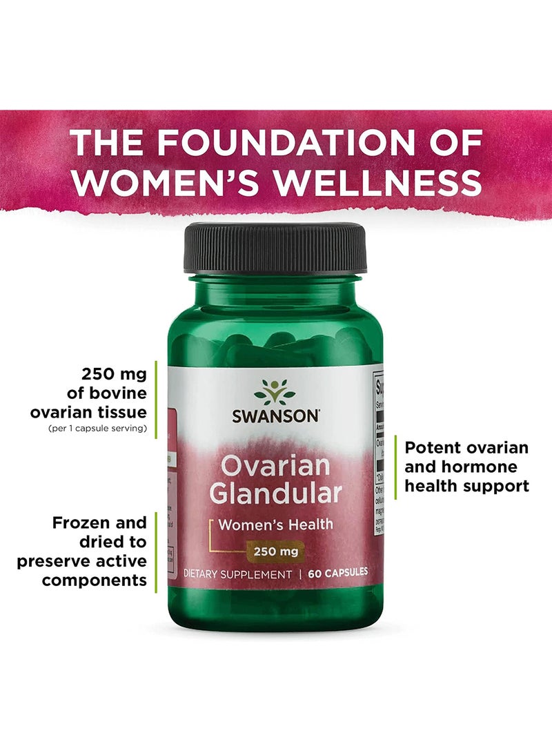 SWANSON Ovarian Glandular Capsules 250 Mg 60 - Image 3