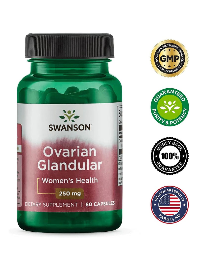 SWANSON Ovarian Glandular Capsules 250 Mg 60 - Image 5