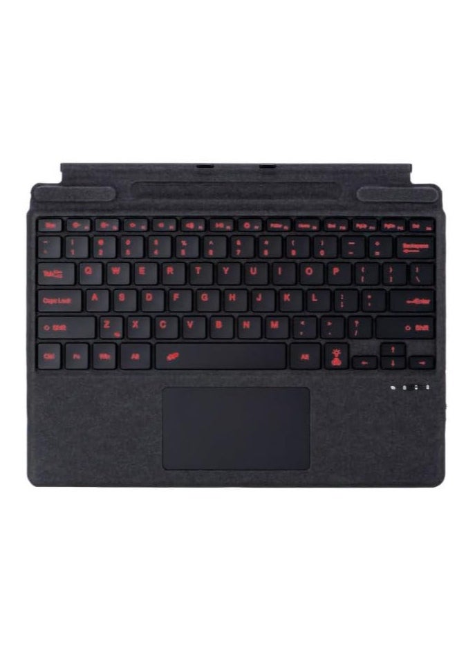 General Arabic and English Keyboard for Microsoft Surface Pro 11 X 10 9 8 7 color Keycap Alphabet Backlit Bluetooth Wireless Removable Keyboard with Magnetic Pen Slot  - Image 1