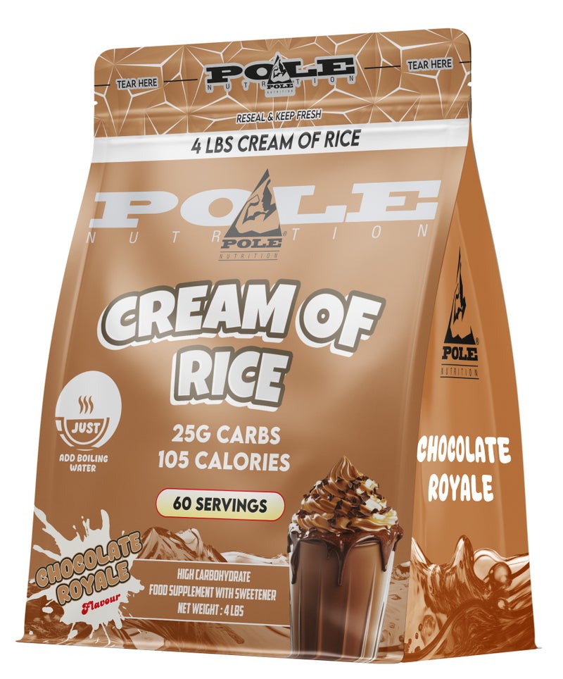 POLE NUTRITION Cream of Rice High Carbohydrate Rice Powder - Chocolate Royale, 4 lbs (60 Servings) - Image 1
