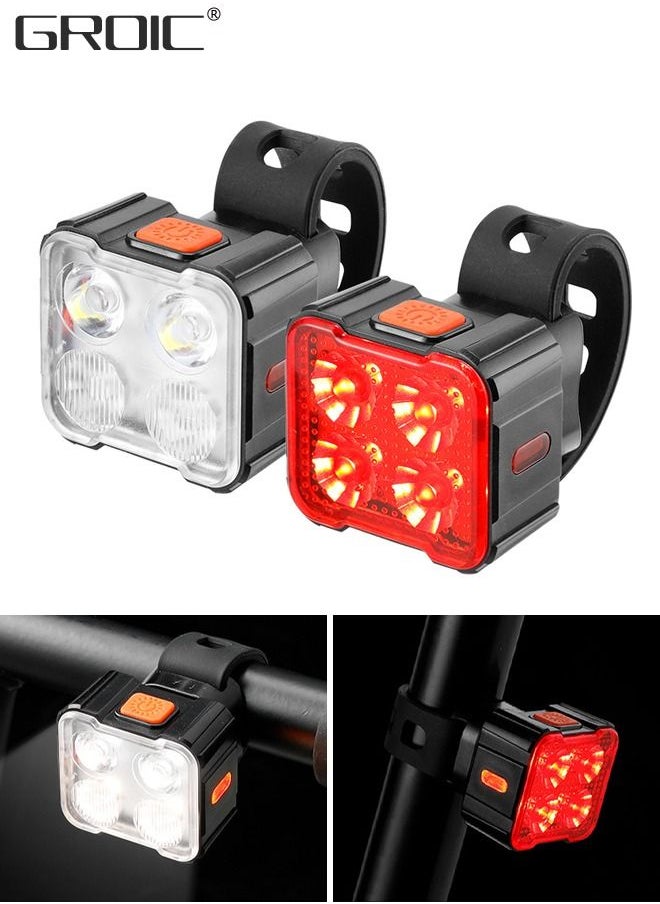 Bike Lights for Night Riding Bicycle Headlight and Taillight Set Accessories, Rechargeable Bicycle Lights Set Super Bright 8+9 Modes, for Night Riding/Cycling Safety, Front and Back Taillight - pzsku/ZD5E543397FCE2FA19F2AZ/45/_/1693885676/c92d9b2b-4e9b-4ba7-8f67-f81ce3759f6d