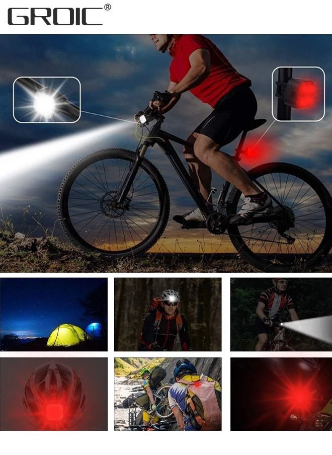 Bike Lights for Night Riding Bicycle Headlight and Taillight Set Accessories, Rechargeable Bicycle Lights Set Super Bright 8+9 Modes, for Night Riding/Cycling Safety, Front and Back Taillight - pzsku/ZD5E543397FCE2FA19F2AZ/45/_/1693885679/a05854c3-5a42-4666-8a09-a6eaa70695cb