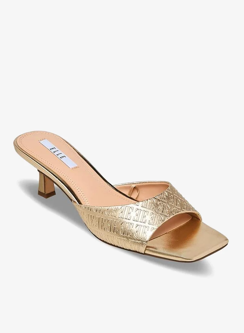 ايل صنادل بكعب قطة بنقش شعار للسيدات تشكيلة رمضان