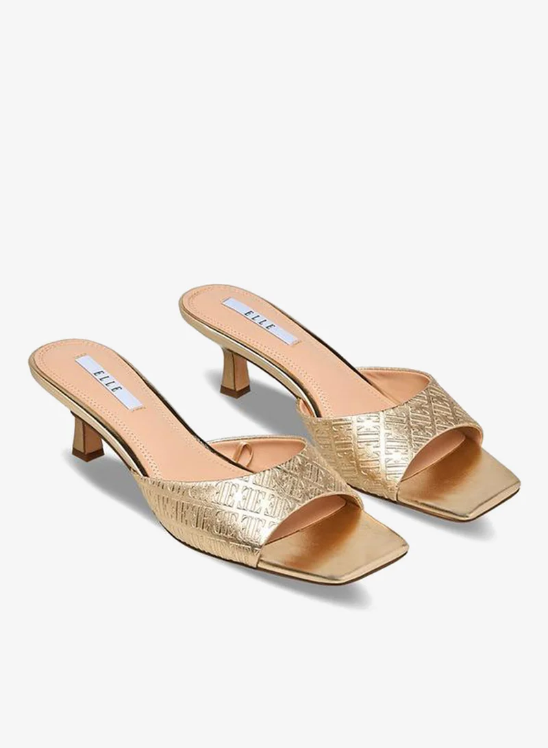 ايل صنادل بكعب قطة بنقش شعار للسيدات تشكيلة رمضان