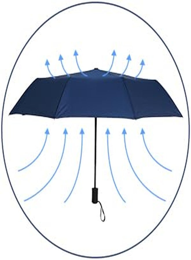 KINJAL MAX UmBbrella for Women Auto Open Close Lightweight UmBbrella for Men 3 Fold UmbrEella for Rain Windproof Compact Automatic Strong Steel Shalf Perfect for Car Purse MULTIColor - Image 4