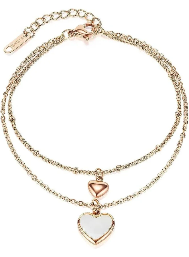 Lee Cooper Lee Cooper Women's Stainless Steel Rose Gold Plating Bracelet - LC.B.01242.440, 165+45mm, No Gemstone