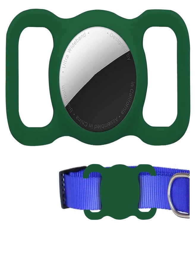 Squif Cases for Airtag Pets, Dogs, Cats | Case Cover for Airtag with Pet Collar (Green) - Image 1